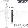Bristan Quadrato Tall Basin Mixer without Waste Bathroom Tap Spares